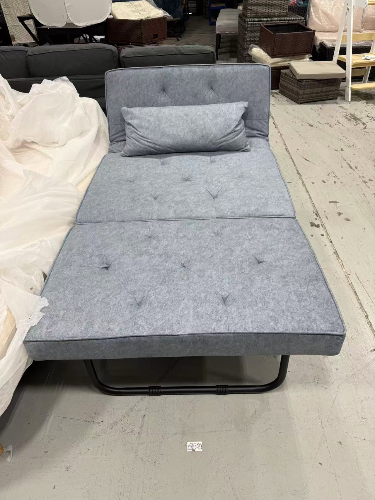 New 4 in 1 Sleeper Ottoman Bed Chair Sofa, Convertible Sleeper Chair Bed 