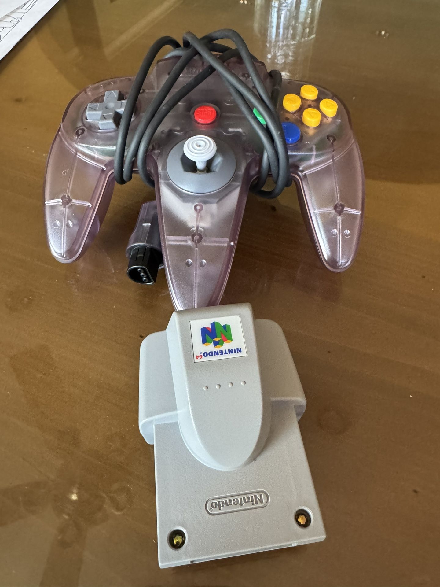 N64 Controller And Rumble Pack Atomic Purple