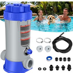 SeaSlep Off-Line Automatic Pool Chlorinator with Adjustable Output, Automatic Chlorine Feeder with 9.0 Lbs Capacity,Easy to Install Off Line Chlorinat
