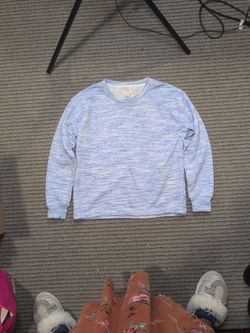 J.Crew Blue Marled Crewneck Sweatshirt