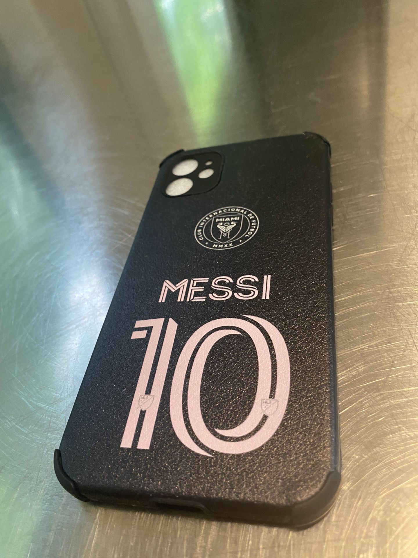 IPhone 11 Leather cover case Messi 10