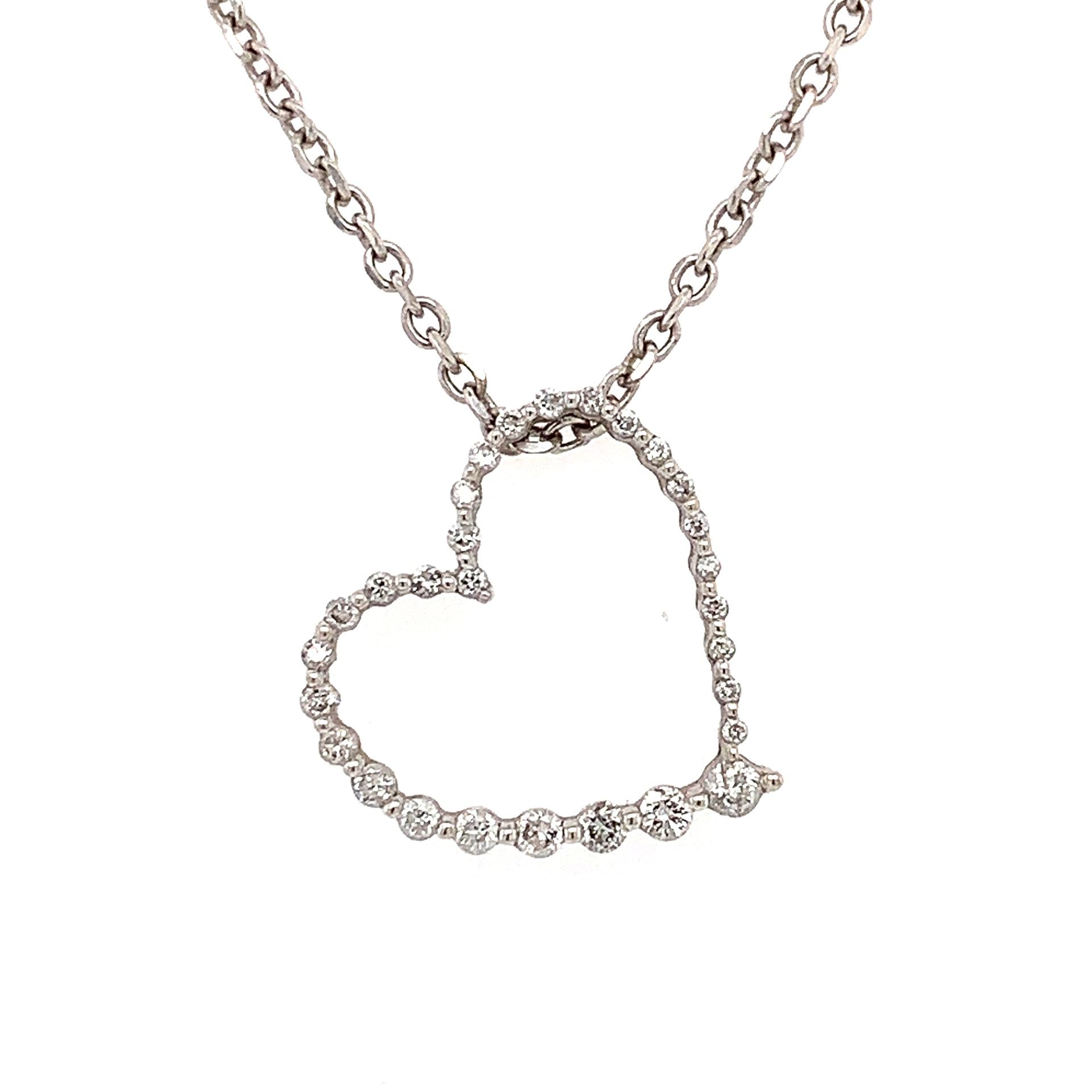 14k/10k Diamond Heart Necklace