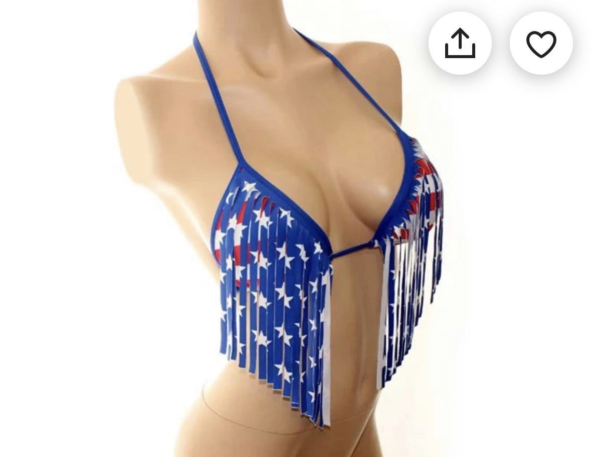 4th Of July Bikini Top