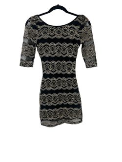 Black & Gold Lace Dress (XS)