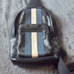 coach men’s west bag varsity stripe
