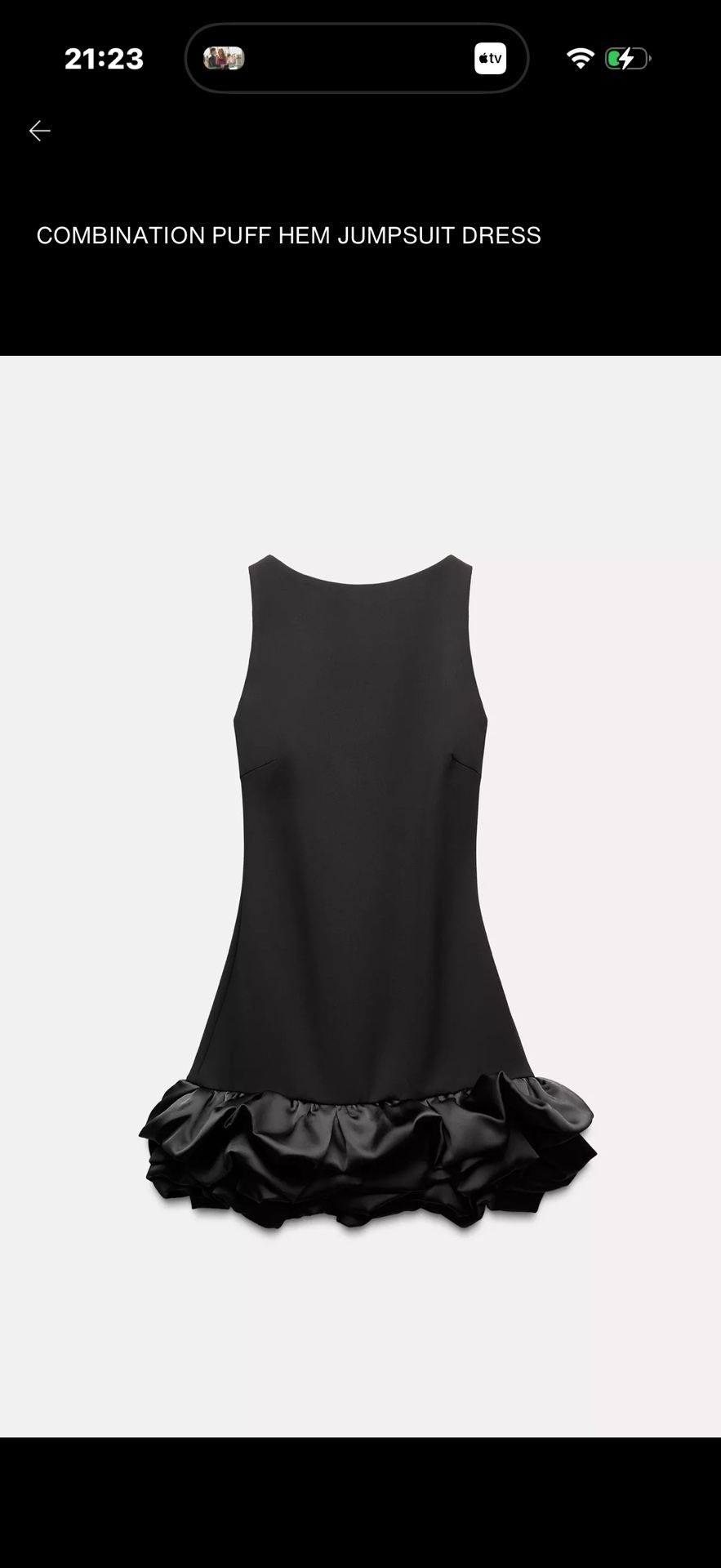 Combination Puff Hem Dress