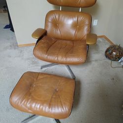 Herman Miller Style Chair And Ottoman