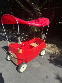 Step2 All Around Canopy Wagon Carro Rojo para Niños con Toldo