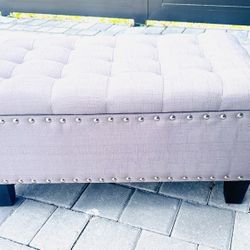 Light Gray Storage ottoman
