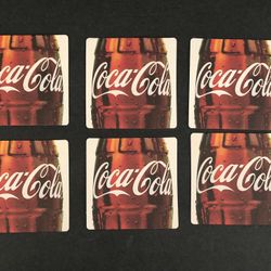 Vintage Coca-Cola Double Sided Reversible Cardboard Coasters Set of 6 NEW