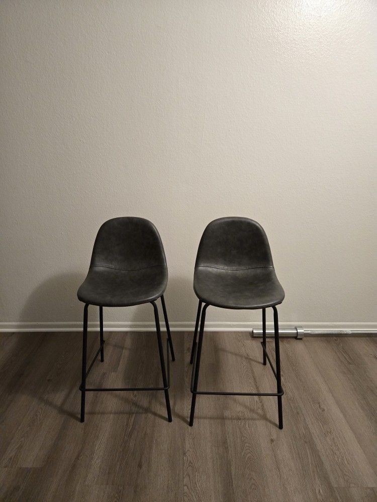 All Modern Kody Kitchen Stool (Set Of 2) - Charcoal