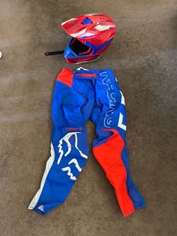 Fox Racing 180 MX Pants and Motocross Helmet Set