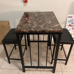 Small Kitchen Table Plus Stools