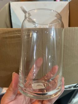 Crate and Barrel Beer Can Glass 16 oz