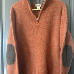 L.L.Bean Quarter Zip Sweater Size L