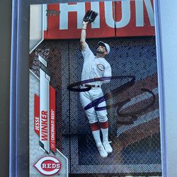 Mets Reds Signed Topps Baseball Card MLB 