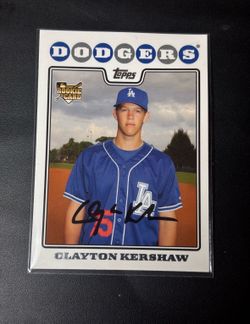 Clayton Kershaw 2008 Topps Update Rookie Card #UH240 SIGNED Auto Dodgers RC