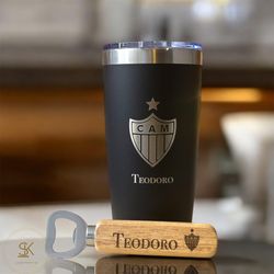 “20oz Laser Engraved Tumbler with Bottle Opener | SK Laser Printing”