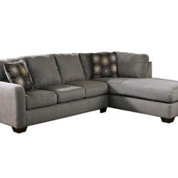 Gray Sectional + Throw Pillows