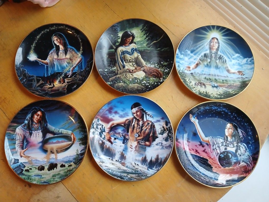 Native American Maiden Plates