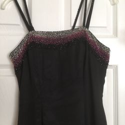 Formal dress, Night Gown, Party Dress Black Beads