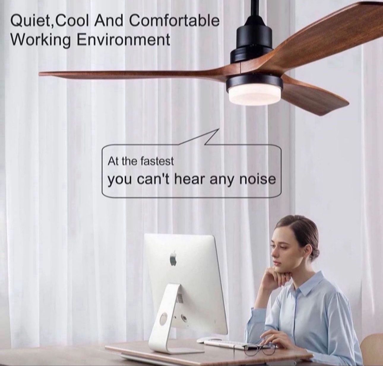 52” Ceiling Fans with Lights Remote Control,Indoor Outdoor Wood