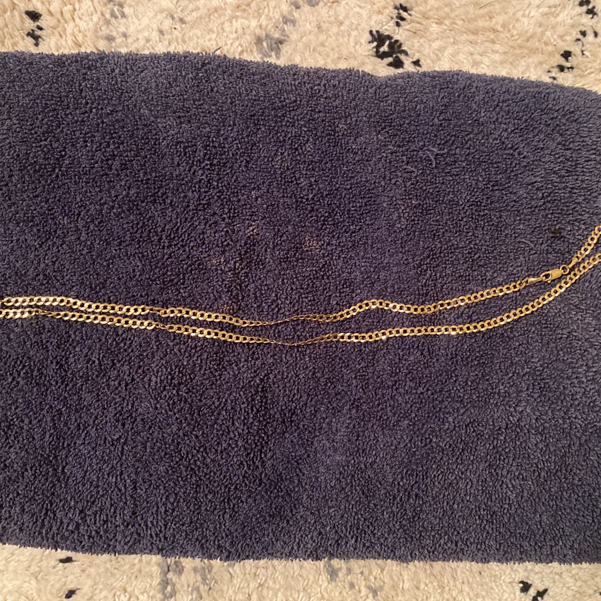 10k Gold Chain Solid 24inch 