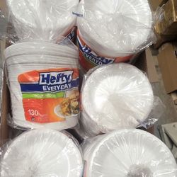 Hefty, Everyday Soak Proof Plates, 130 Count