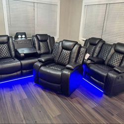 SALA DE PIEL RECLINABLE! INSTALACION ENTREGA EL MISMO DIA! 3 PAGOS MENSUALES 