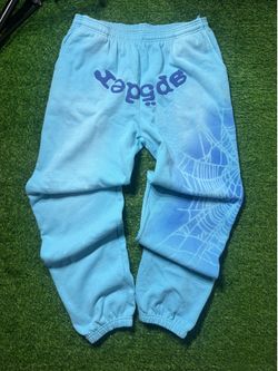 Sp5der OG Web V2 Spray Sweatpant ‘Light Blue’ (sz XXL)