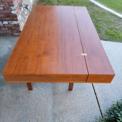 Danish Modern Flip-Top Teak Partners Desk by Peter Løvig Nielsen


