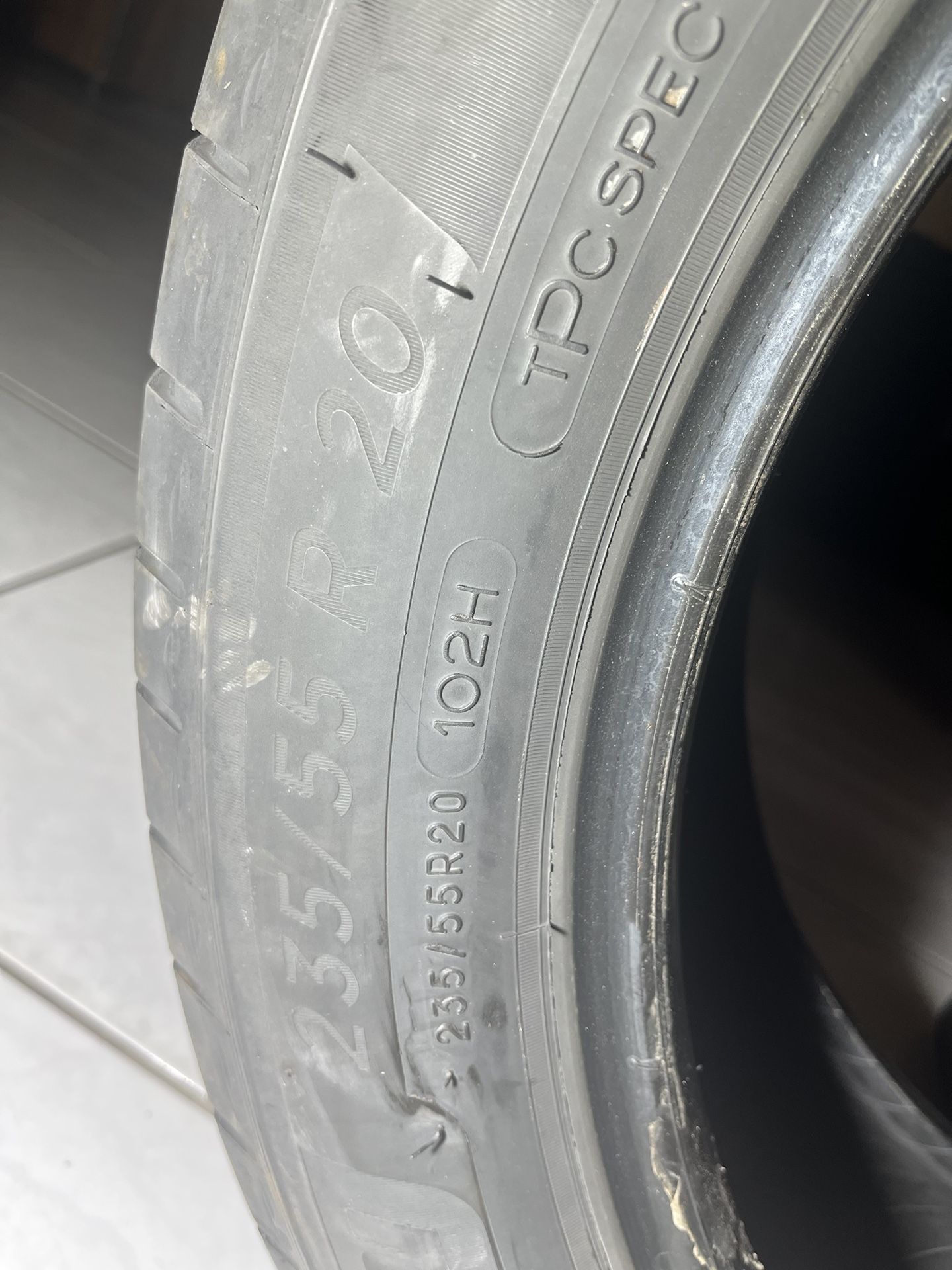 235/55/20. One Use Michelin Tire Great Tread.