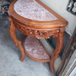 Antique table with marbel