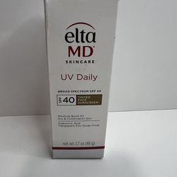 EltaMD UV Daily Broad Spectrum SPF 40 TINTED Dry Combination Skin Full Size Elta