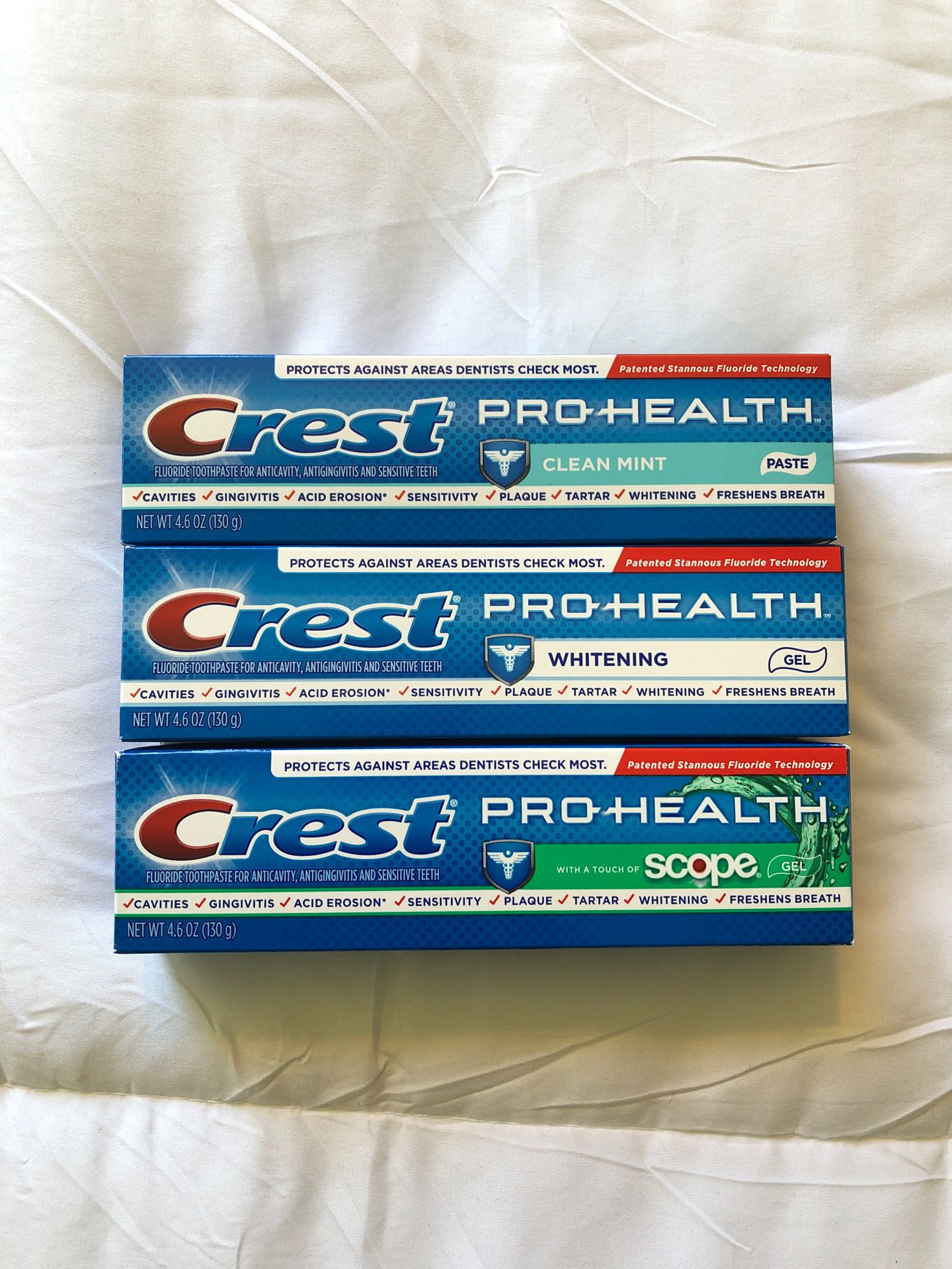 Crest Pro Health toothpaste - 3 tube variety