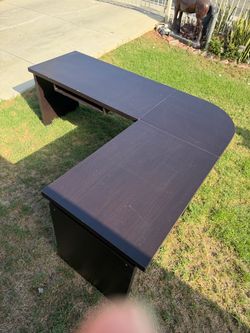 Dark Espresso L-shaped desk