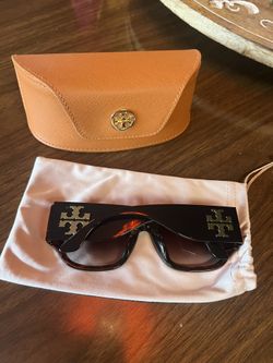 Brand New Tory Burch Sun Glasses , Worn Once . Comes With Case And Dusting Cloth 