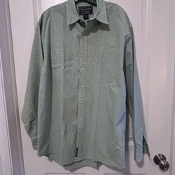 Abercrombie Fitch Y2K Button Down Shirt Adult Medium Green White Plaid Mens Vtg