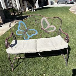 Butterfly Outdoor Retro Bench Two Chair