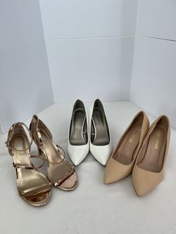 3 Pares De Zapatos De Mujer 2 #9 Uno 8.5