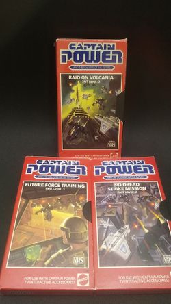 3 Vintage 1987 Captain Power Interactive VHS