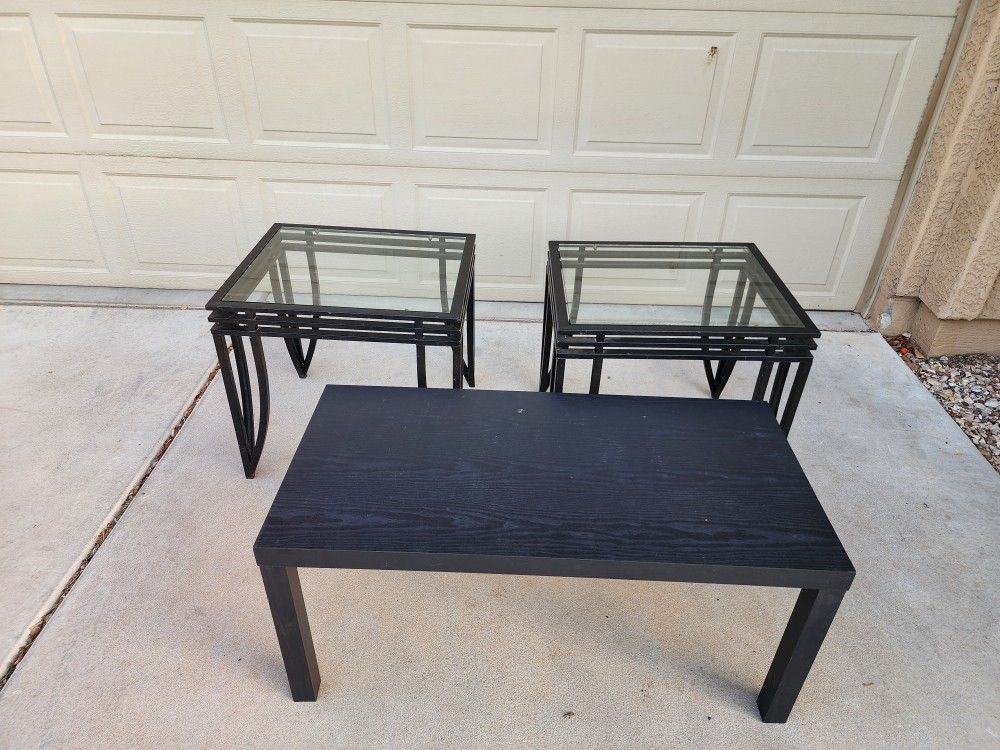 2 Side Tables With Coffee Table(FREE DELIVERY)(READ DESCRIPTION)