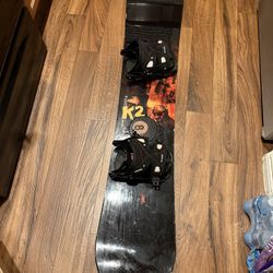 K2 Fuse 158CM Wide Men’s Snowboard Includes Flow Bindings