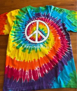 Joe's Crab Shack Tie-Dye Peace Sign T-Shirt