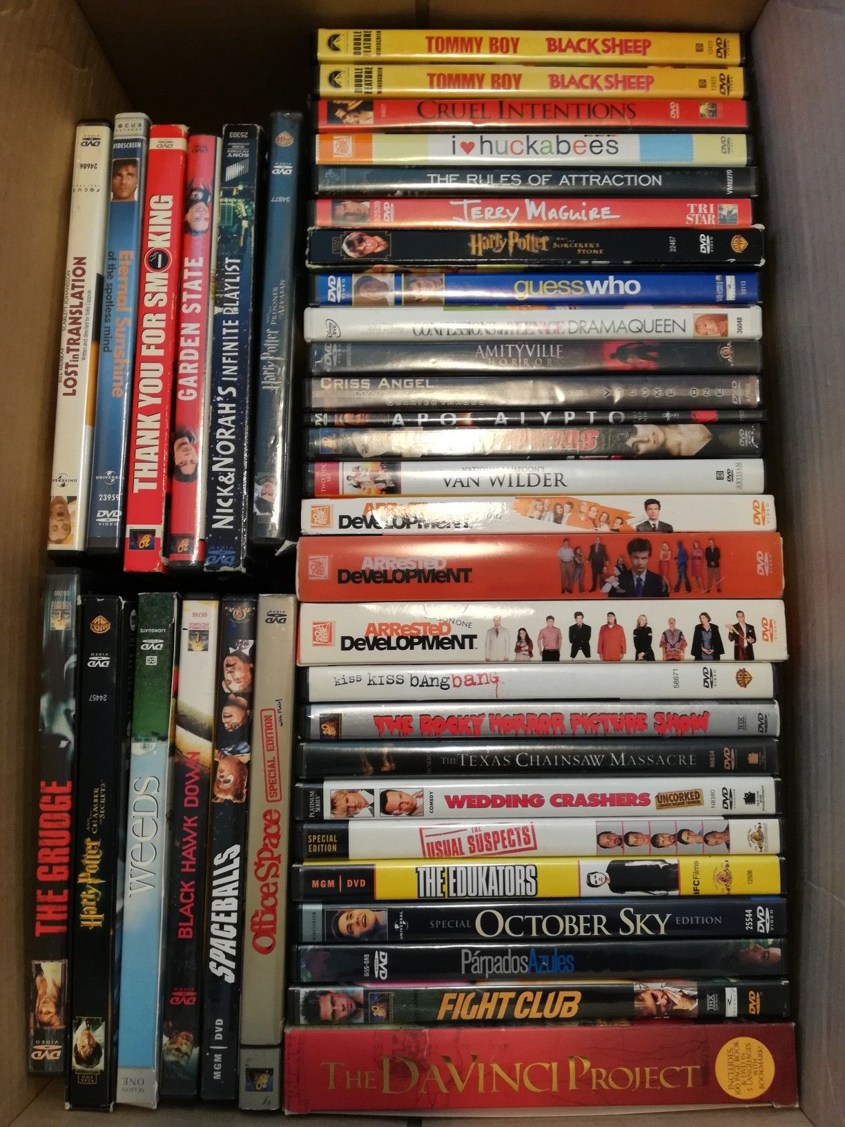 Movies, TV shows dvd sets, books and CDs