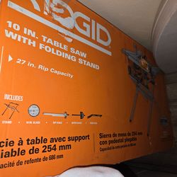RIDGID
15 Amp 10 in. Portable Corded Jobsite Table Saw with Folding Stand