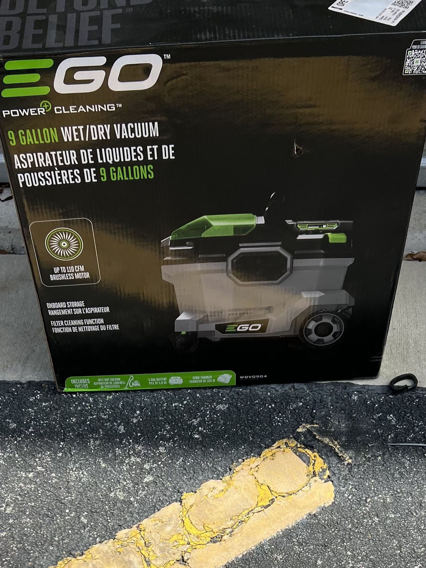 BRAND NEW 🔥 EGO POWER+ 56V 9 Gal. 5-HP Cordless Wet/Dry Power Cleaning Vacuum #WDV0904