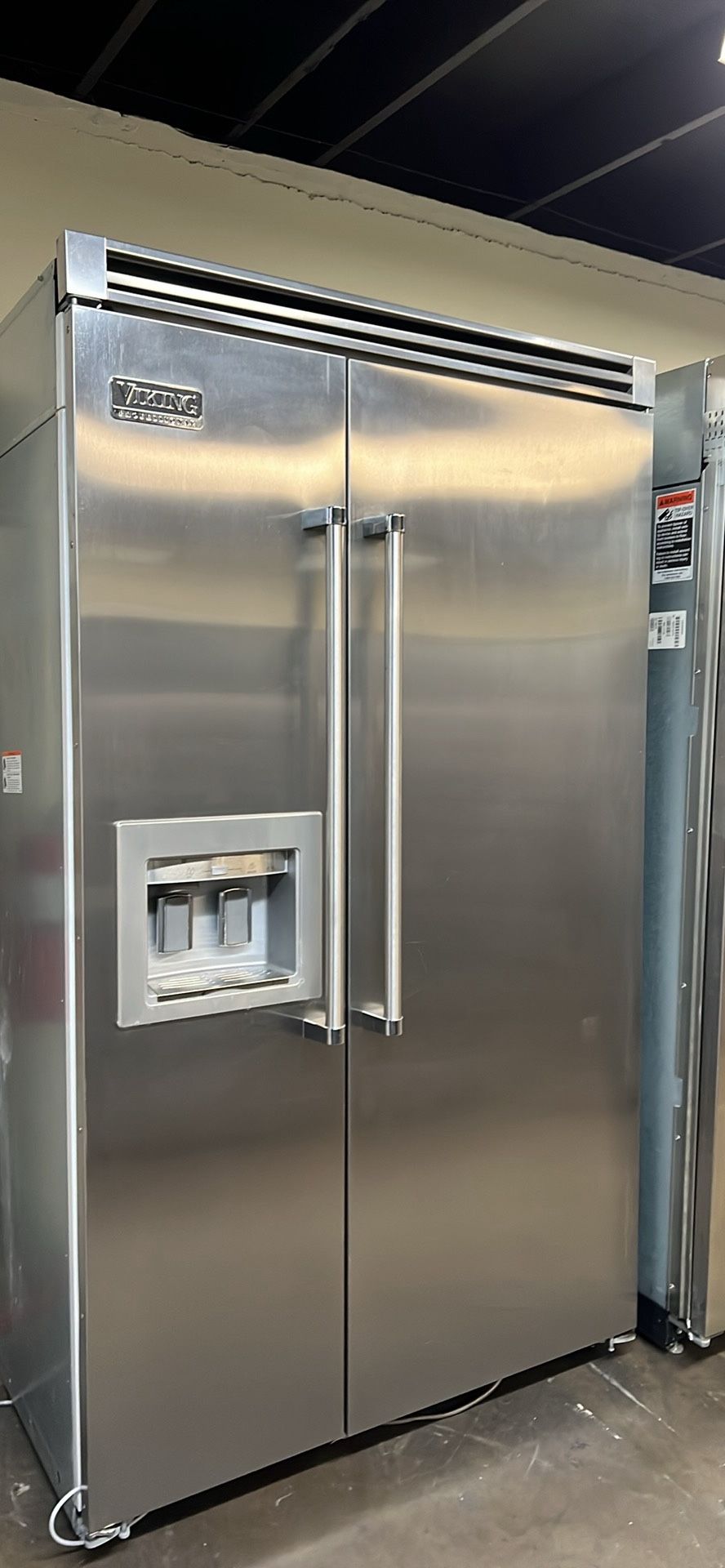 Viking 48”Wide Built In Stainless Steel Side By Side Refrigerator