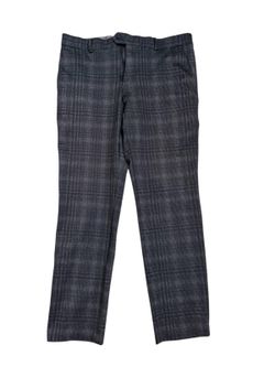 Perry Ellis Textured Plaid Dress Pants