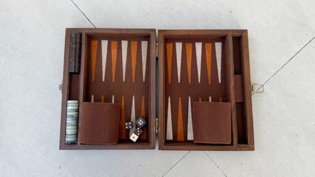 Vintage Wooden Backgammon Set